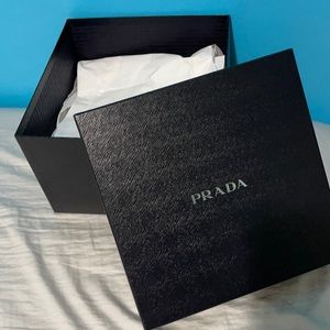 Authentic Prada box, comes with soft tissue papers